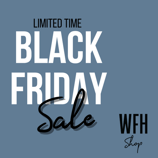 Text that says black Friday sale with company logo