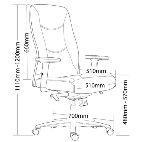 Hilton Executive Office Chair I 5 Year Warranty