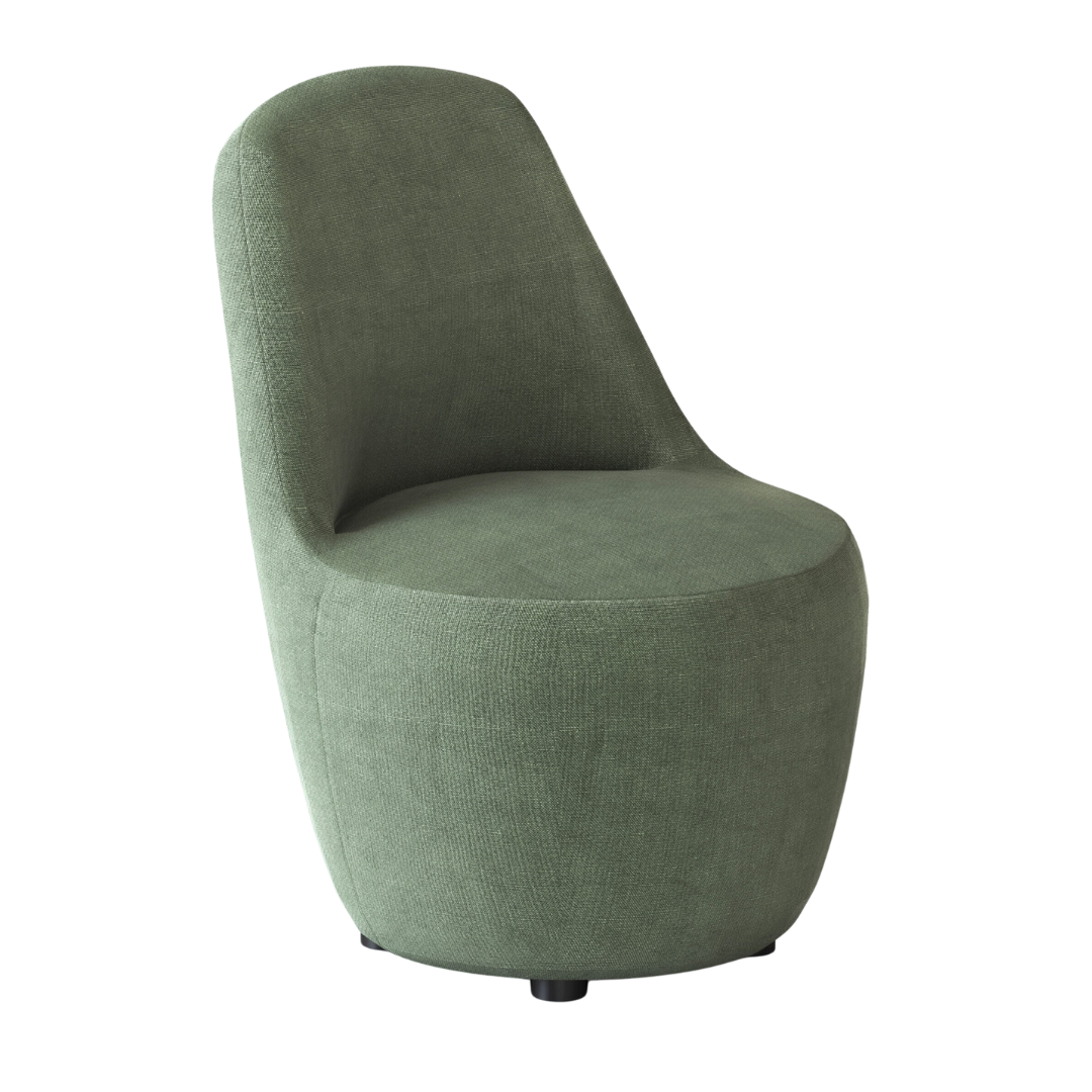 Myk Single Lounge Chair (Light grey and Olive)