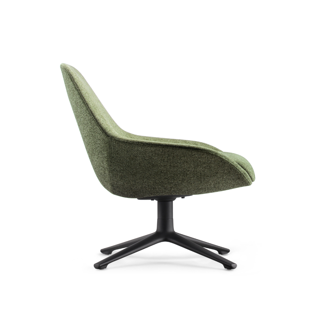 Breakout Lounge Chair - Olive | Lutie Club 4 Star Base | Office Reception Furniture