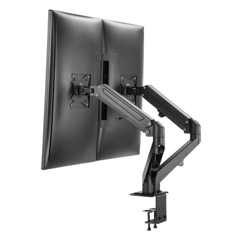 Gas spring double monitor arm to suit 17" - 27" VESA Mount (Lifetime Warranty)