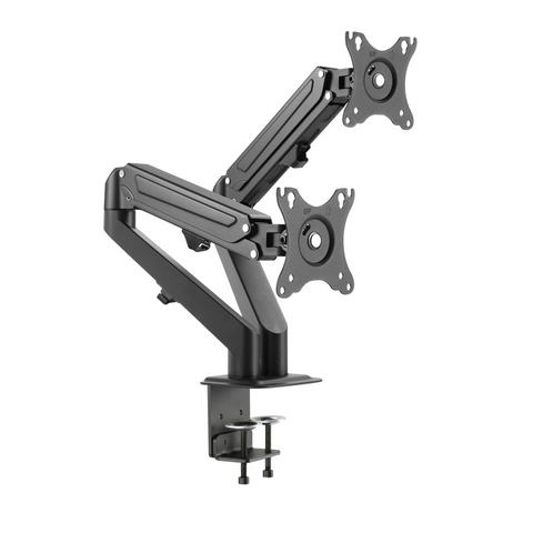 Gas spring double monitor arm to suit 17" - 27" VESA Mount (Lifetime Warranty)